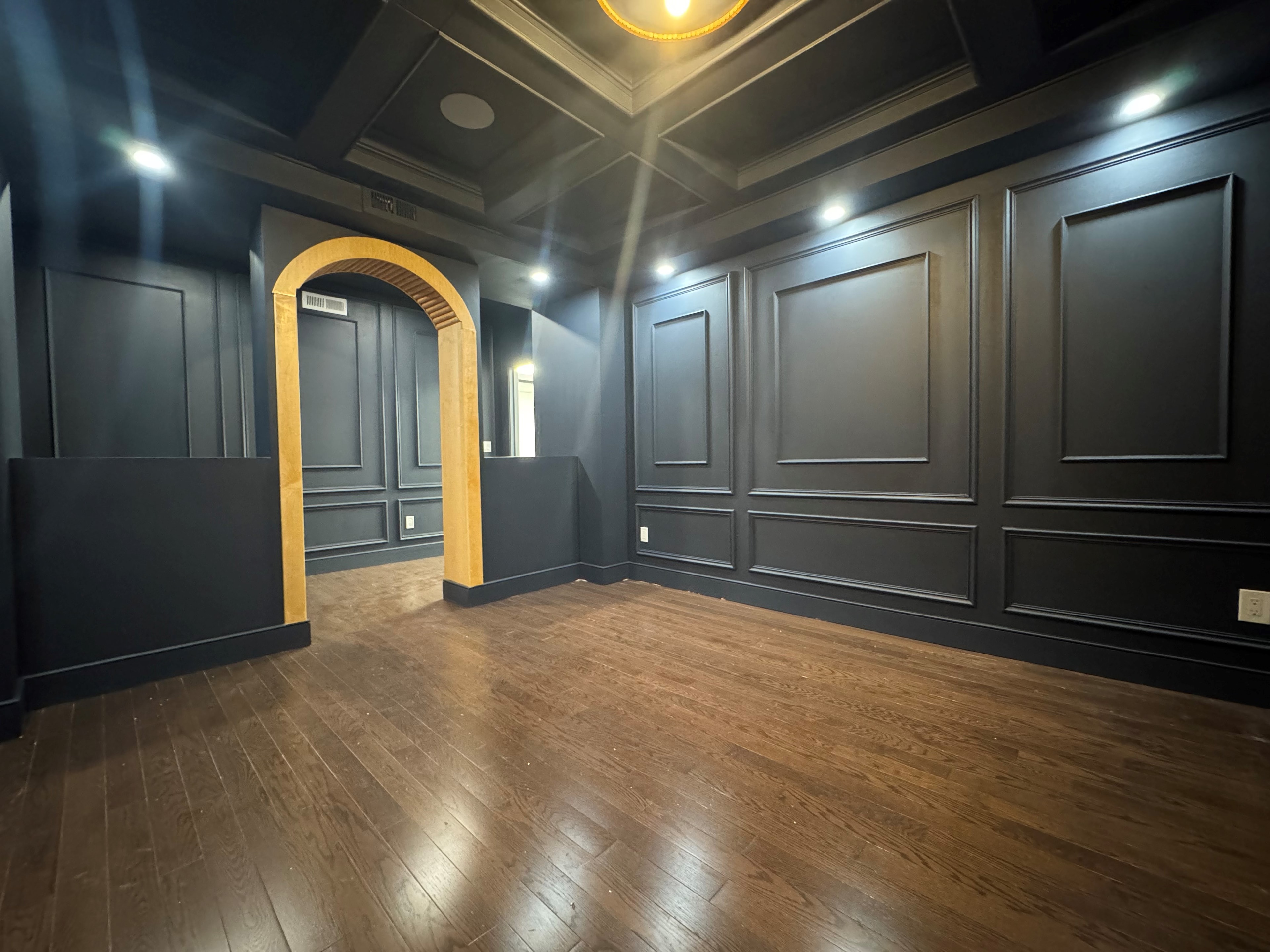 Full lighting, sound, and electrical fit-out for a luxury cigar lounge