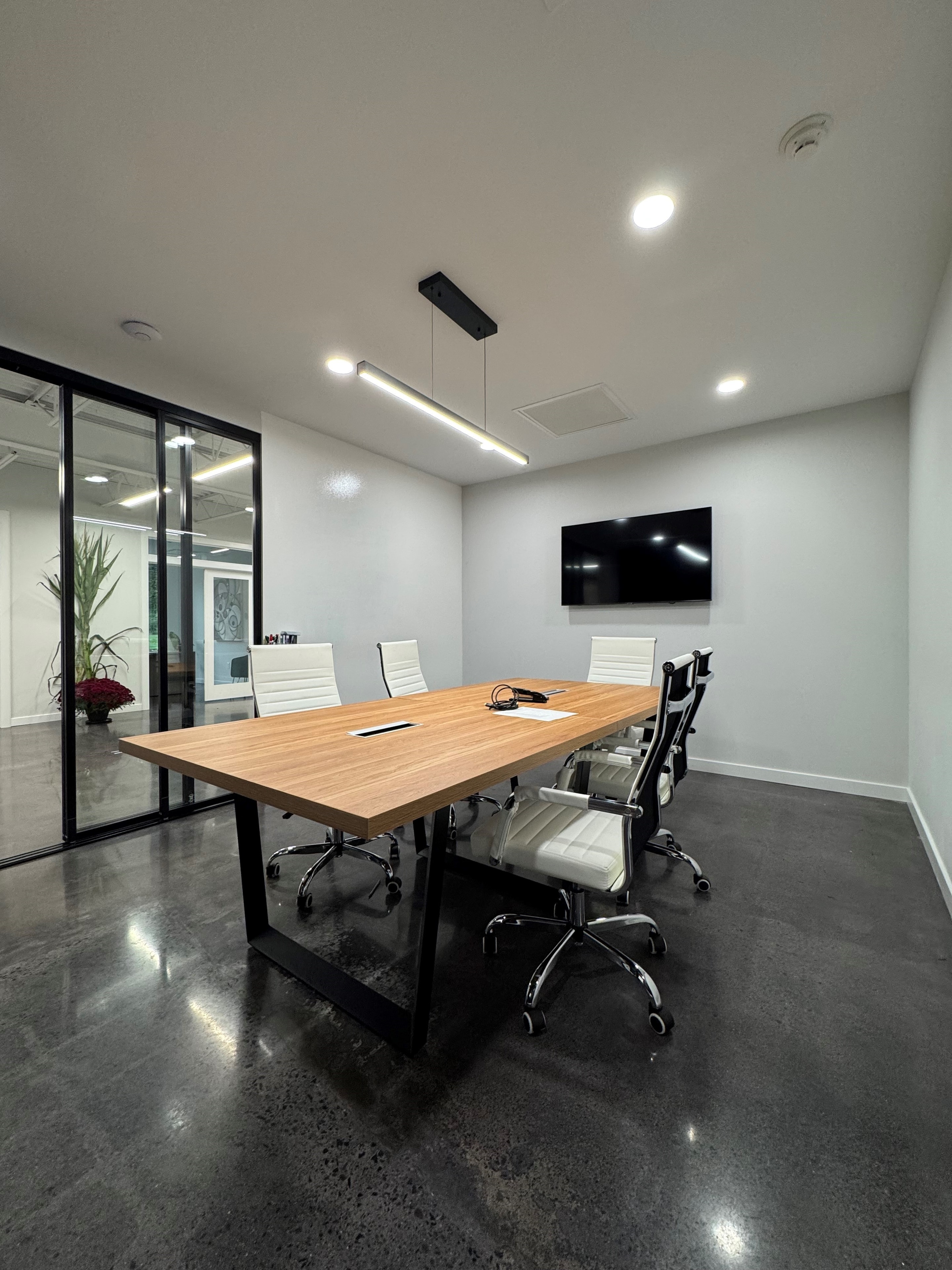 AV, lighting, and network infrastructure for a modern conference room